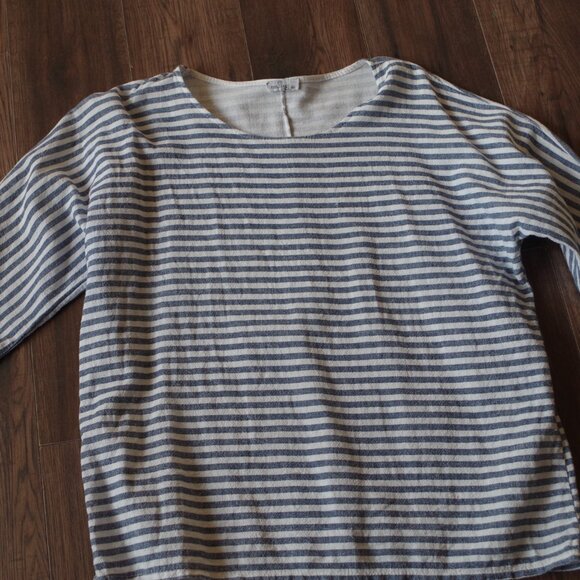 Stripped Linen Ladies Blouse By Pure Venice - Picture 2 of 4